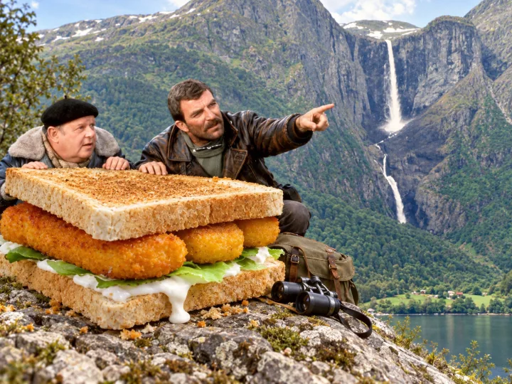 Fish finger sandwich finished collage