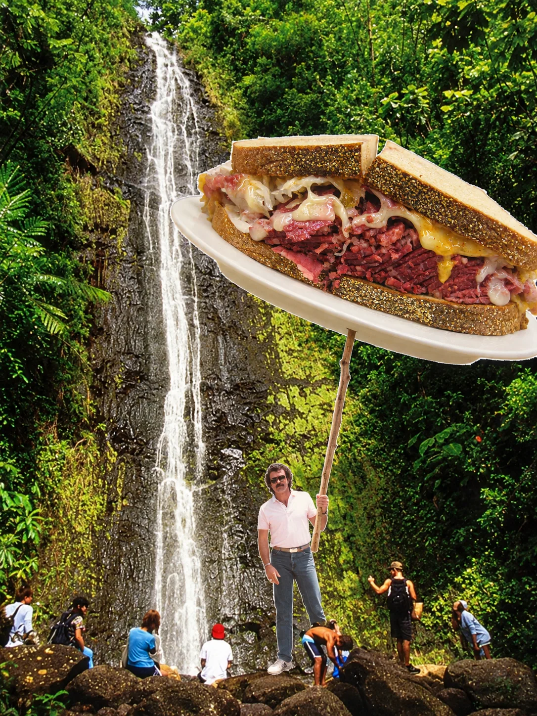 The Magnum Reuben — A very Hawaiian detective. A suspiciously mainland sandwich umbrella.