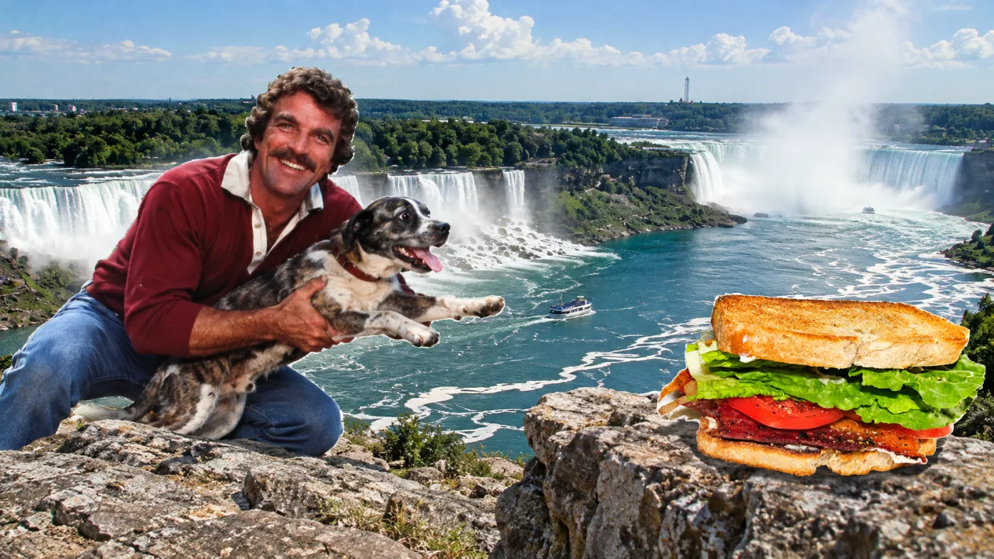 BLT — Bacon brings everyone running. Put the BLT just out of the dog's reach.