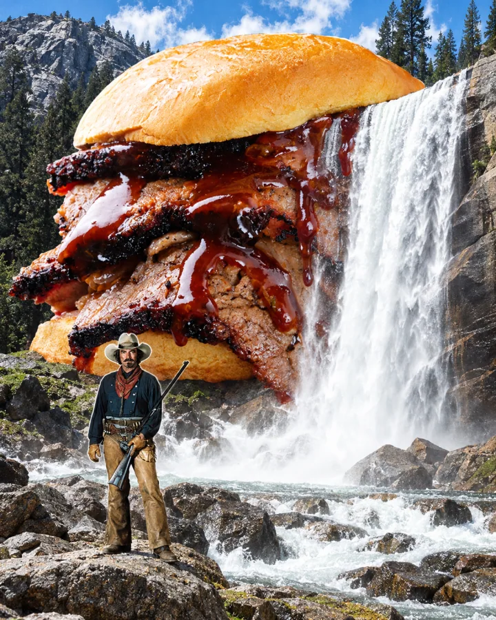 Beef brisket sandwich finished collage