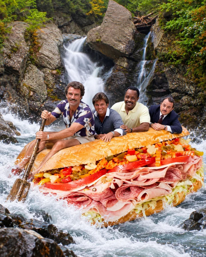 Italian hoagie finished collage