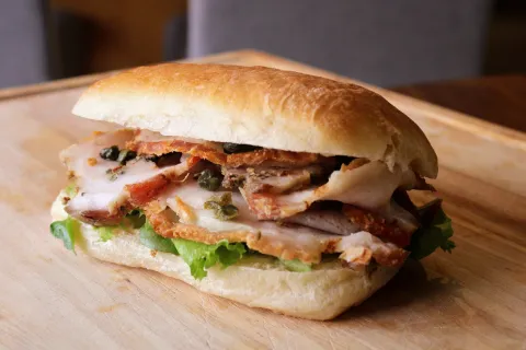 Sandwich photograph for Porchetta sandwich