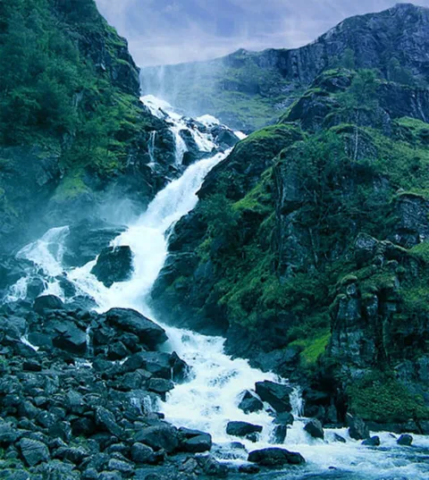 Waterfall photograph for Pimento cheese sandwich