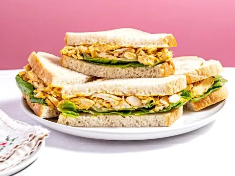 Sandwich photograph for Coronation chicken sandwich