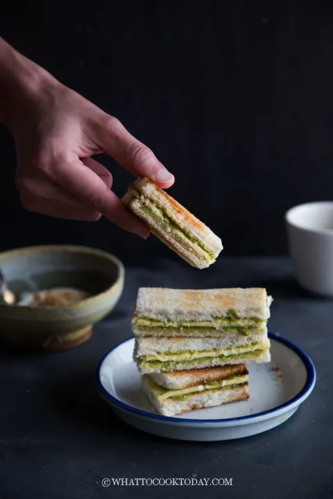 Sandwich photograph for Kaya toast