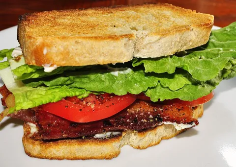 Sandwich photograph for BLT