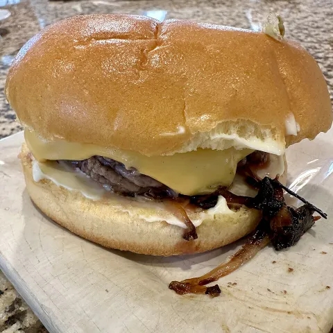 Sandwich photograph for Oklahoma onion burger
