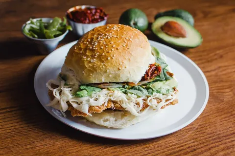 Sandwich photograph for Cemita poblana