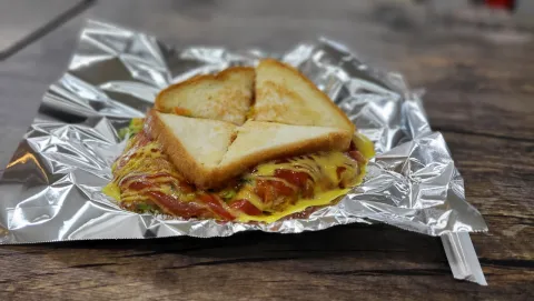 Sandwich photograph for Korean street toast
