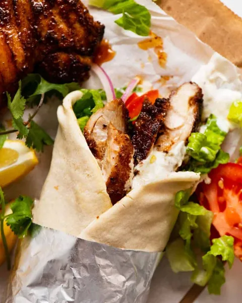 Sandwich photograph for Chicken shawarma sandwich