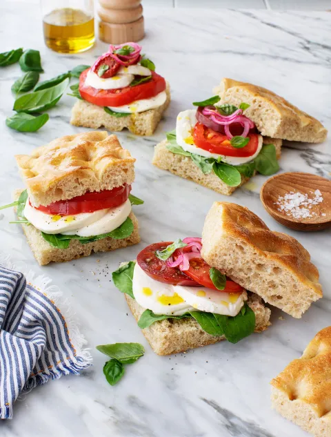 Sandwich photograph for Caprese sandwich