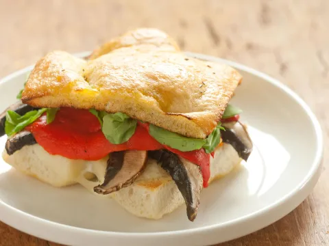 Sandwich photograph for Portobello mushroom sandwich