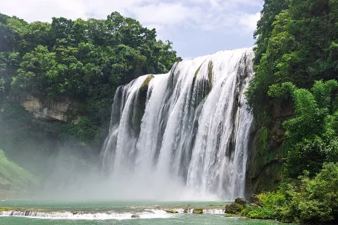 Waterfall photograph for Sausage biscuit sandwich