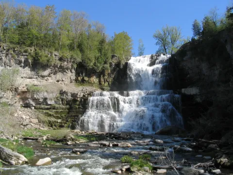Waterfall photograph for French dip